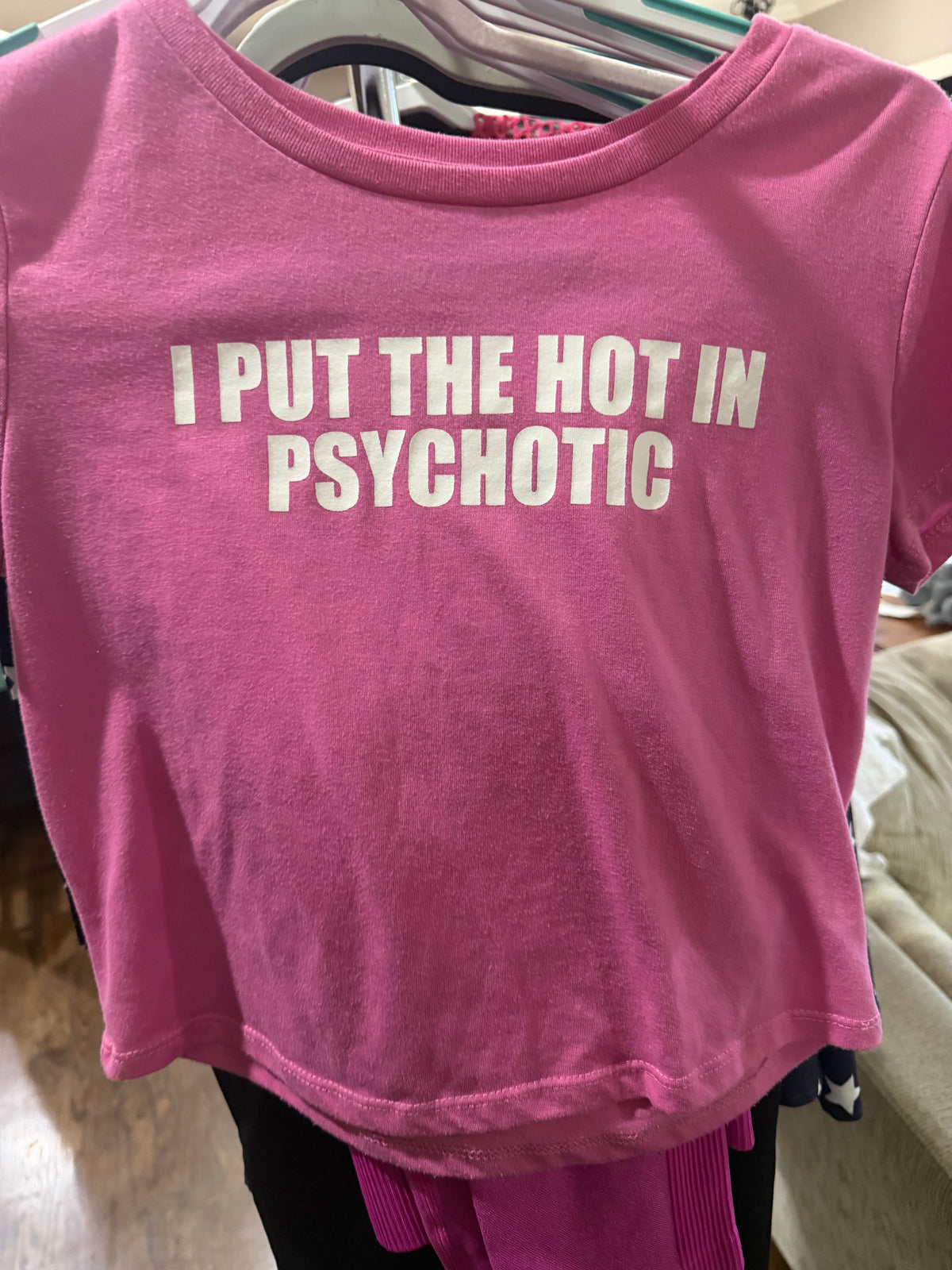 Pink Crop Top Tee size L
