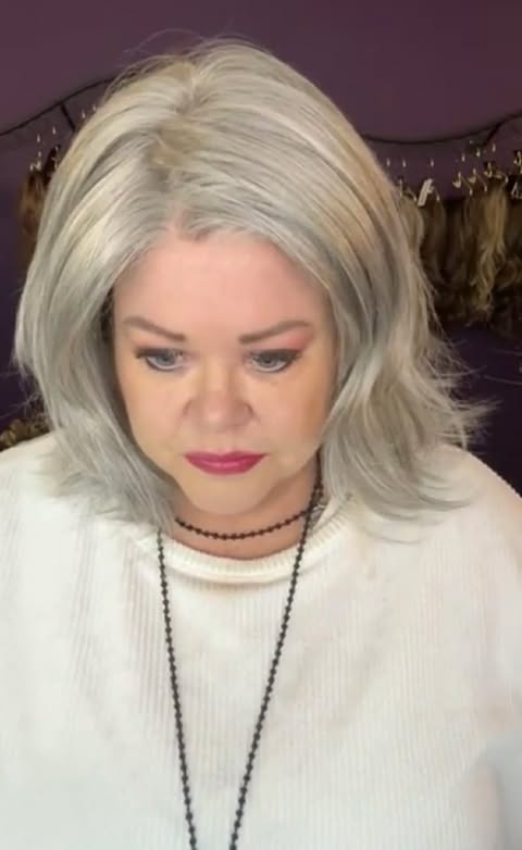 Samantha Silver Grey NHS Luxury Wig LW3-LC1 (straps are cut)