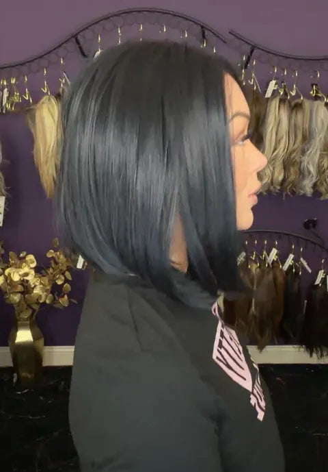 Black HS Basic Bob Free Parting LW3-AC1