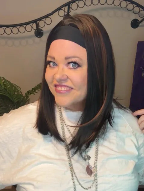 NO APOLOGIES NWOT HS AUBURN HEADBAND WIG LW3-AC1