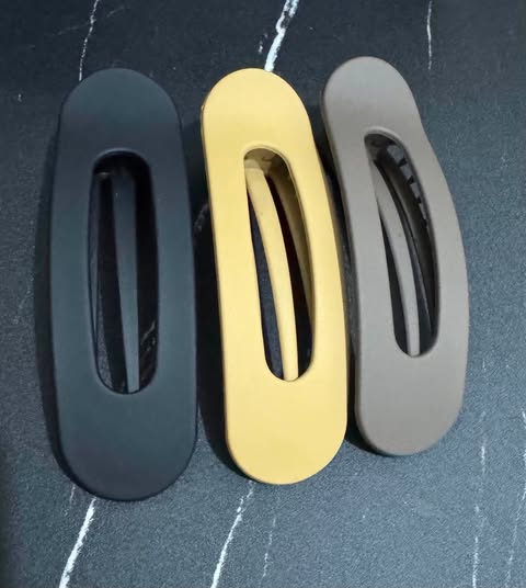⭐ Matte Finish Banana Hair Clips (Set of 3) - Dark Set LW3 A104
