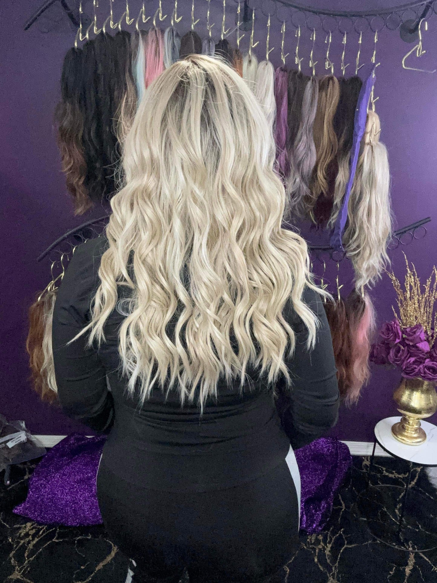 KNOCKOUT INSTINCT HS MYSTERY UNTAGGED PARTIAL MONOFILAMENT LUXURY WIG TN1-AC1