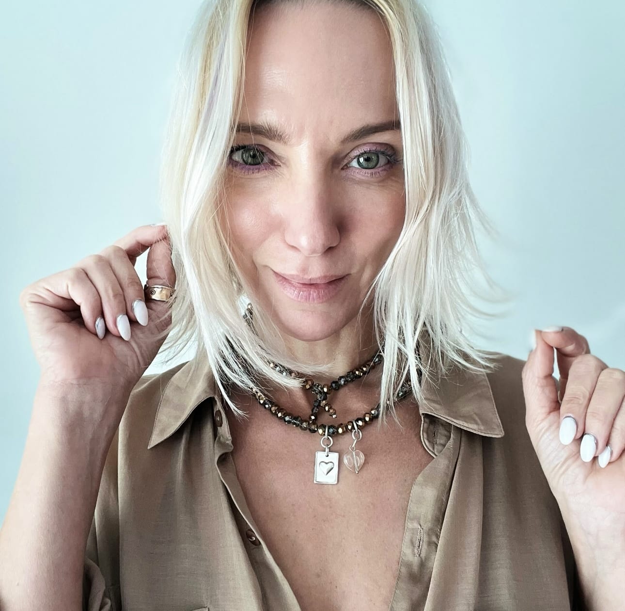 Woke Up Sexy As Hell Again Heart Crystal Boho Wrap Bracelet/Necklace
