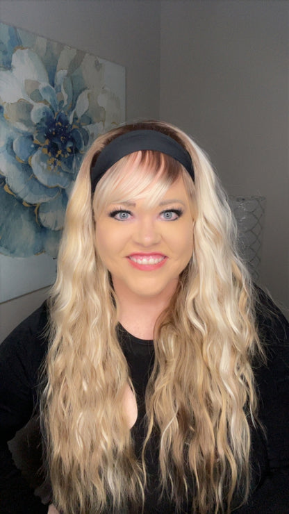 ZOEY HEADBAND WIG BUTTERSCOTCH BLONDE BETTER THAN BASIC WIG TN1-AC1