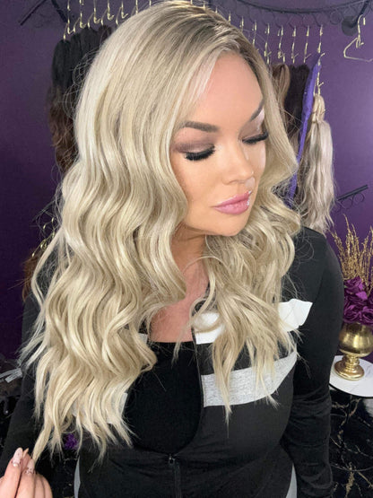 KNOCKOUT INSTINCT HS MYSTERY UNTAGGED PARTIAL MONOFILAMENT LUXURY WIG TN1-AC1
