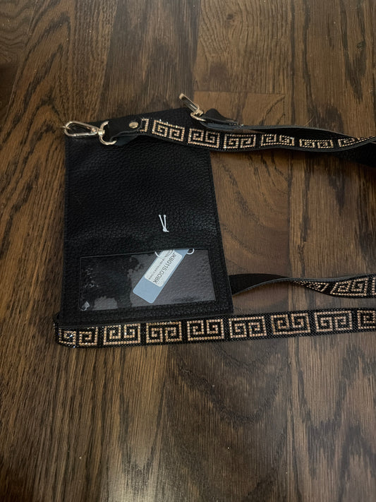 Brown Rhinestone Phone Crossbody Bag
