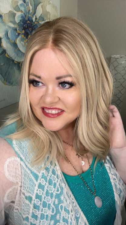SASHA HUMAN HAIR FULL MONO WIG LIKE NEW LW3-AC1