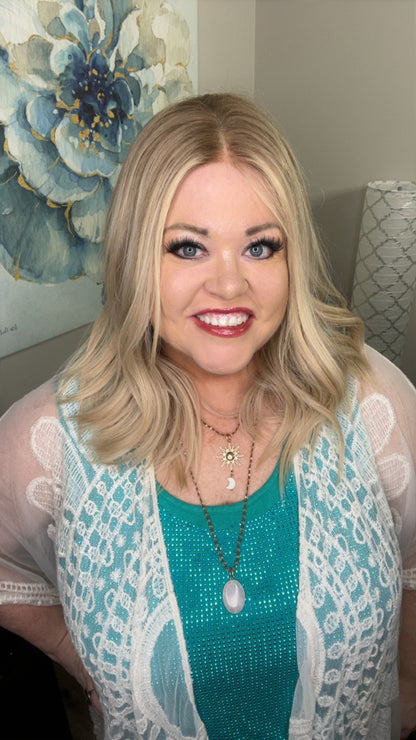 SASHA HUMAN HAIR FULL MONO WIG LIKE NEW LW3-AC1