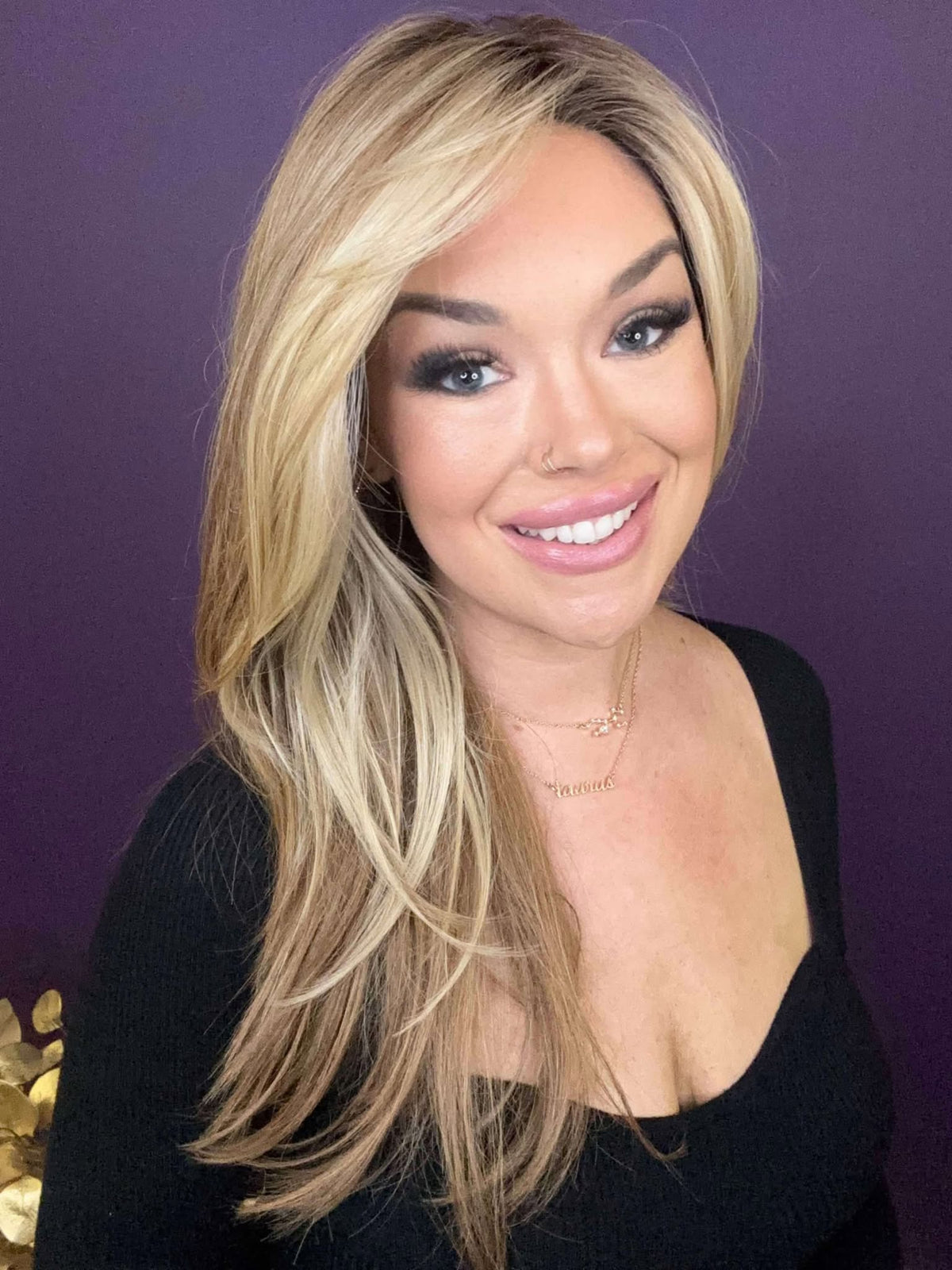 Ashlyn – Luxury Wig by Chic Lifestyle Shown in Endless Carribean Sunset.
