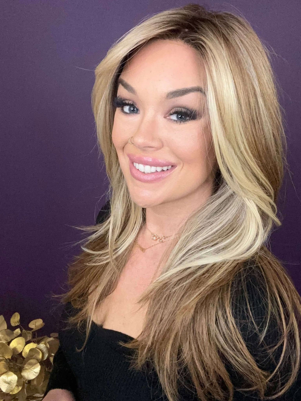 Ashlyn – Luxury Wig by Chic Lifestyle Shown in Endless Carribean Sunset.