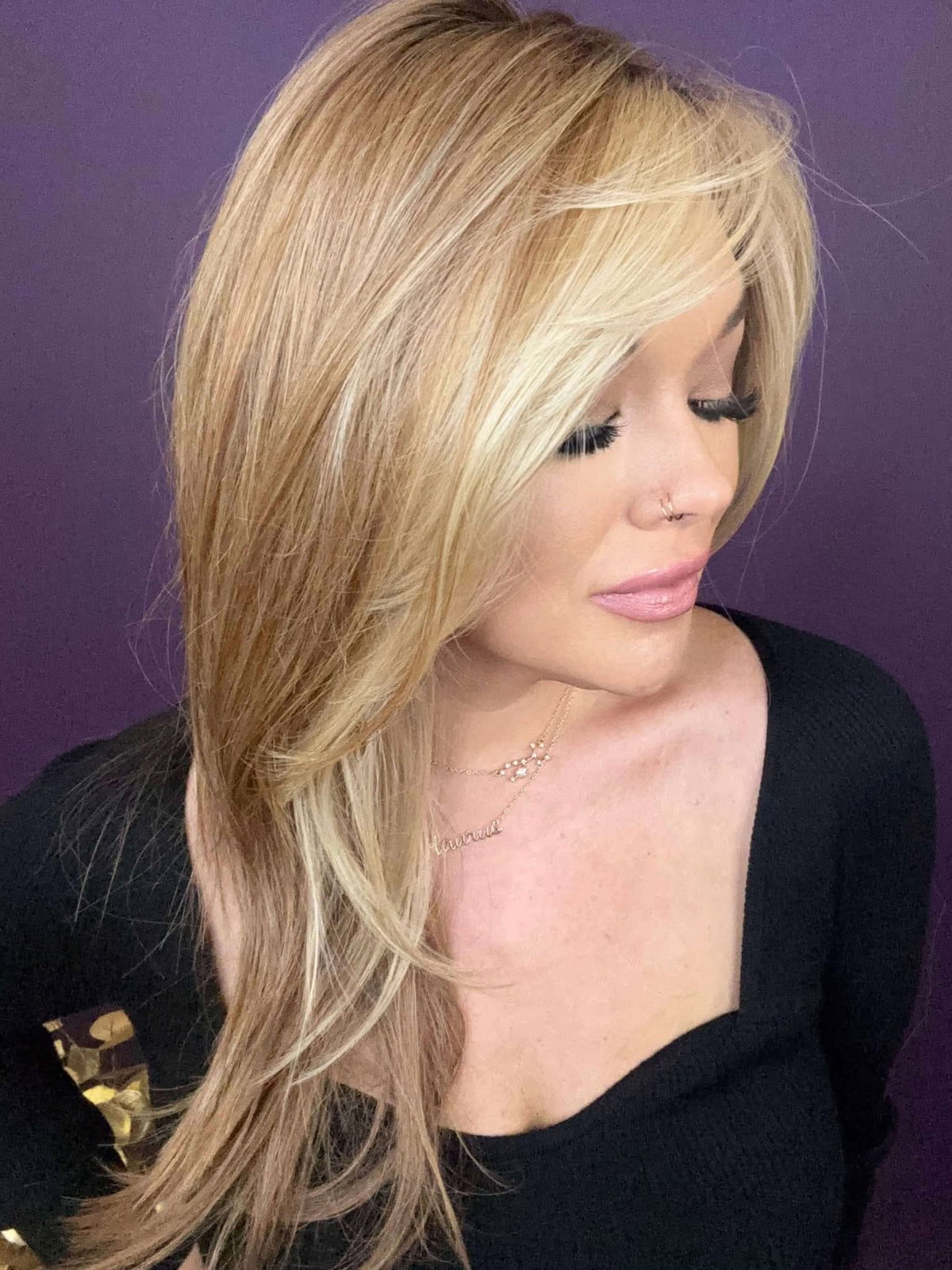 Ashlyn – Luxury Wig by Chic Lifestyle Shown in Endless Carribean Sunset.