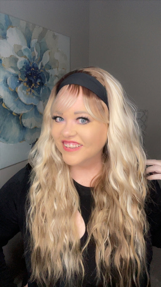 ZOEY HEADBAND WIG BUTTERSCOTCH BLONDE BETTER THAN BASIC WIG TN1-AC1