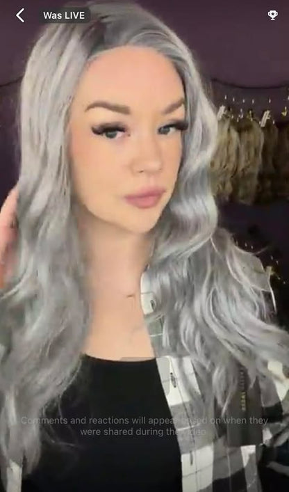 Maxwella 22 Graphite NWT HS Luxury Wig by Belle Tress LW3-AC1