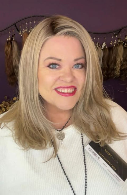 Fontaine Shaken Oatmilk Blonde HS HT NWT Luxury Wig by Belle Tress LW3-AC1