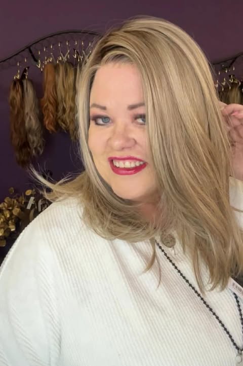 Fontaine Shaken Oatmilk Blonde HS HT NWT Luxury Wig by Belle Tress LW3-AC1