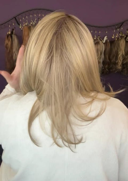 Fontaine Shaken Oatmilk Blonde HS HT NWT Luxury Wig by Belle Tress LW3-AC1