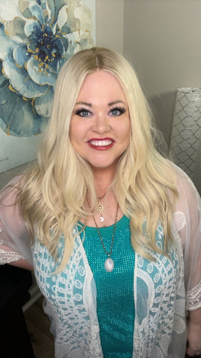 CARIE HUMAN HAIR WIG 24" WITH MEDICAL CAP LW3-AC1