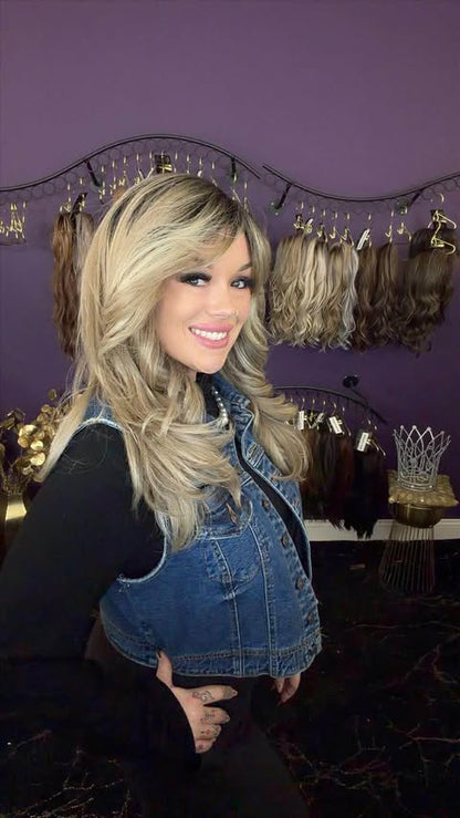 Sandy Foxy Ash Blonde HS Crown Lace Machine Made NWOT Basic Wig NW3