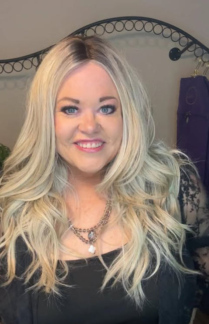 LONG TOUSLED WAVES ROOTED BISCUIT HS BASIC WIG BY HAIRDO LW3 TH1