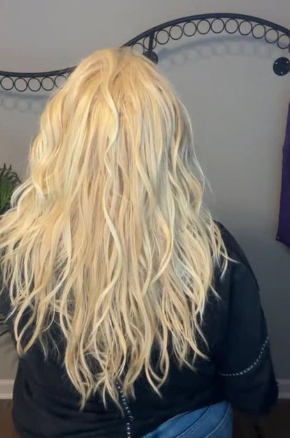 California Beach Waves Buttercream Halo HS LUXURY WIG TN1 DS1