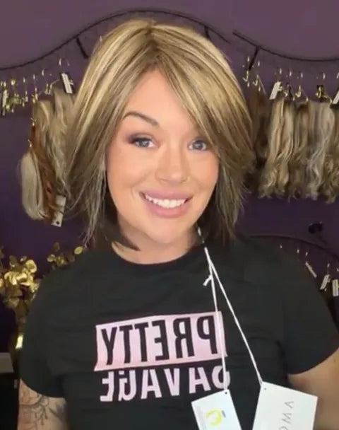 Sybil Chocolate Frost Amore HT NHS Luxury Wig LW3 KP1