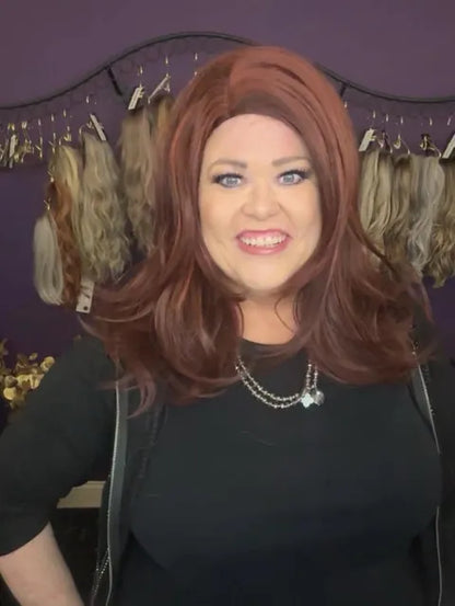 Red Hard Front Hat Wig HS Wig LW3-AC1