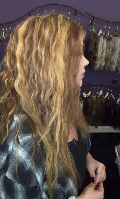 CARMEN HUMAN HAIR WIG RED WITH BLONDE HIGHLIGHTS LW3-AC1