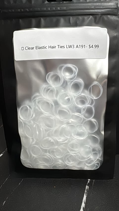 ⭐ Clear Elastic Hair Ties LW3 A191