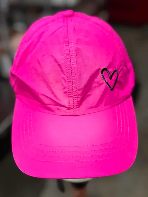 ⭐ Heart Ponytail Baseball Cap ROSE PINK LW3 A175