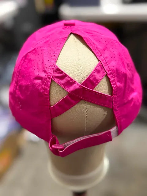 ⭐ Heart Ponytail Baseball Cap ROSE PINK LW3 A175