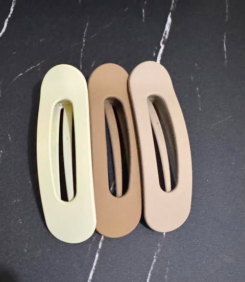 ⭐ Matte Finish Banana Hair Clips (Set of 3) - Dark Set LW3 A103