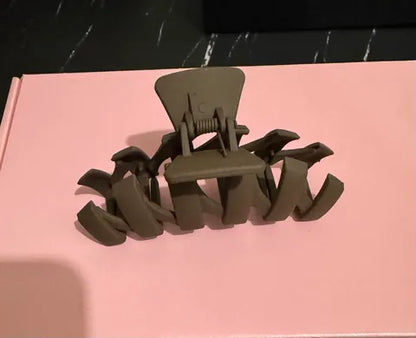 ⭐ Matte Square Claw Clip WARM MOCHA BROWN LW3 A166