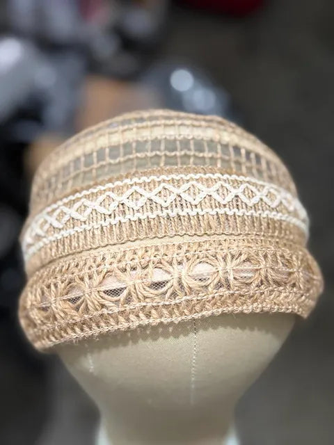 Boho Neutral Macrame Style Wide Headbands 3 piece- LW3 A156