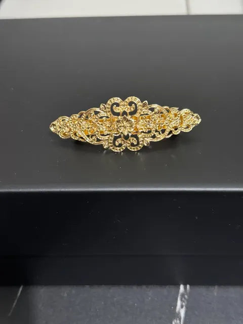 Small Gold Vintage Clip Barrette LW3 A113