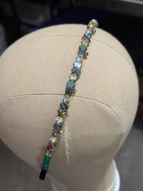 ⭐ Crystal Beaded Headband EMERALD GREEN LW3 A171