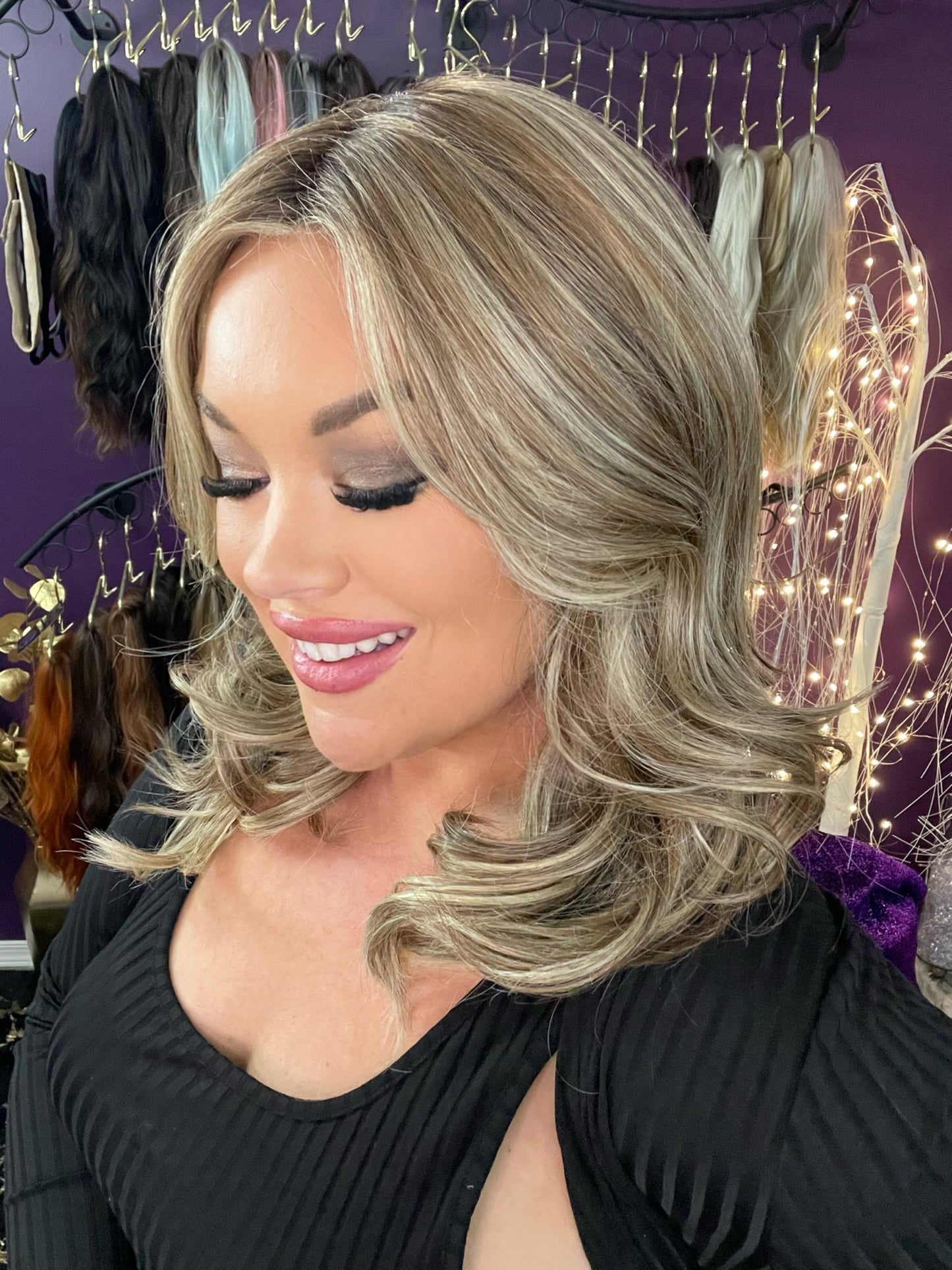Darcy Caramel Macchiato HS HT Platinum Luxury Wig *Sample A NOT RETURNABLE* LW3