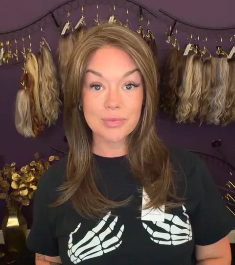 WFEW HS Exclusive LT Side Partial Hazelnut Brown Luxury Wig LW3-AC1