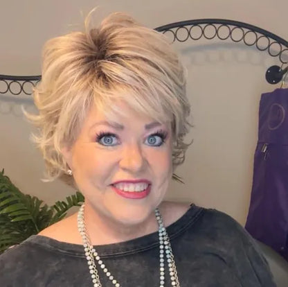 Morgan Vanilla Chai HS Comfort Luxury Wig LW3 TT1-Bangs added