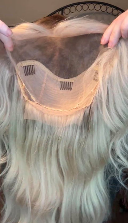 HEAVEN ICY PLATINUM BLONDE BRAZILIAN HUMAN HAIR WIG BY MIA KELLY WIGS LW3 TH1