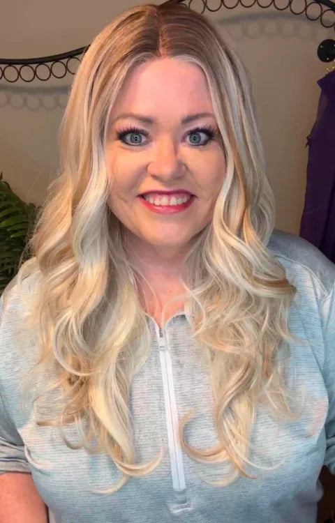 LINA BRIGHT ASH BLONDE HS NWOT CENTER MONO BETTER THAN BASIC WIG LW3-AC1