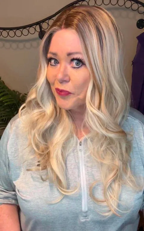 LINA BRIGHT ASH BLONDE HS NWOT CENTER MONO BETTER THAN BASIC WIG LW3-AC1