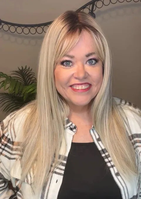 VICTORIA SMOKING HOT BLONDE PARTIAL MONO LUXURY WIG LW4