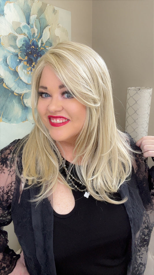 PRECISE PERFECTION CREAM SUGAR BLONDE  HS NWT Luxury Wig by SBS TN1-AC1