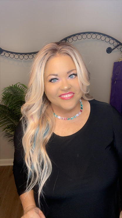 JENNY APRICOT WITH GLAMLIGHTS NWOT HS SWISS LUXE WIG NW3