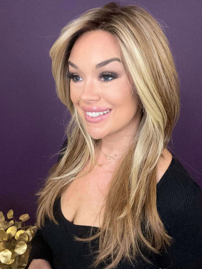 Ashlyn – Luxury Wig by Chic Lifestyle Shown in Endless Carribean Sunset.