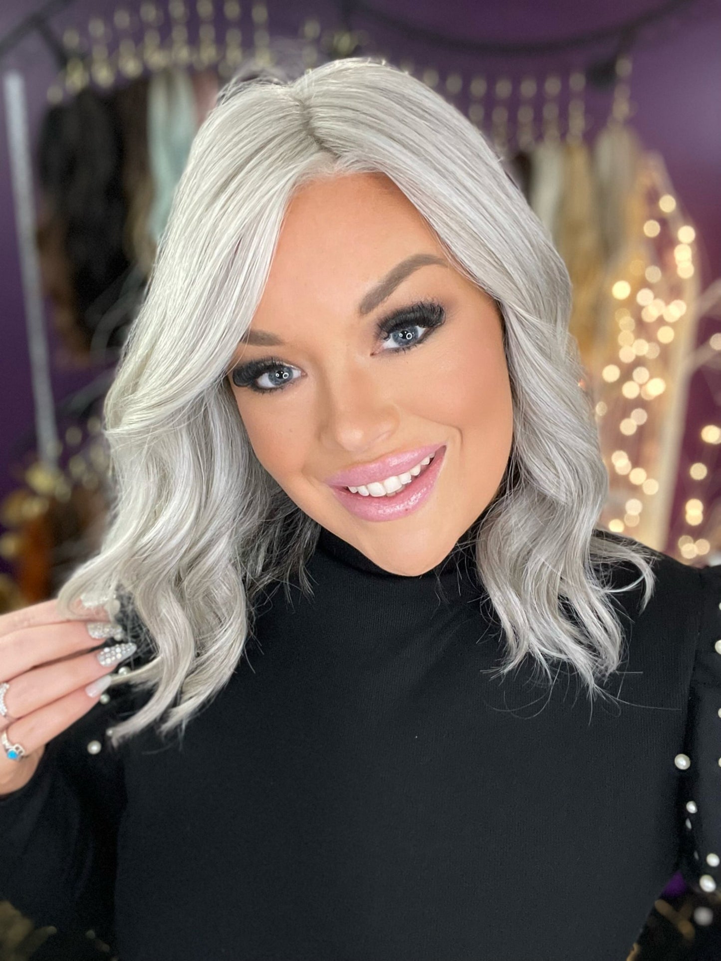 Billie Glamour Grey HT HS Platinum Luxury Wig Sample A Not Returnable LW3