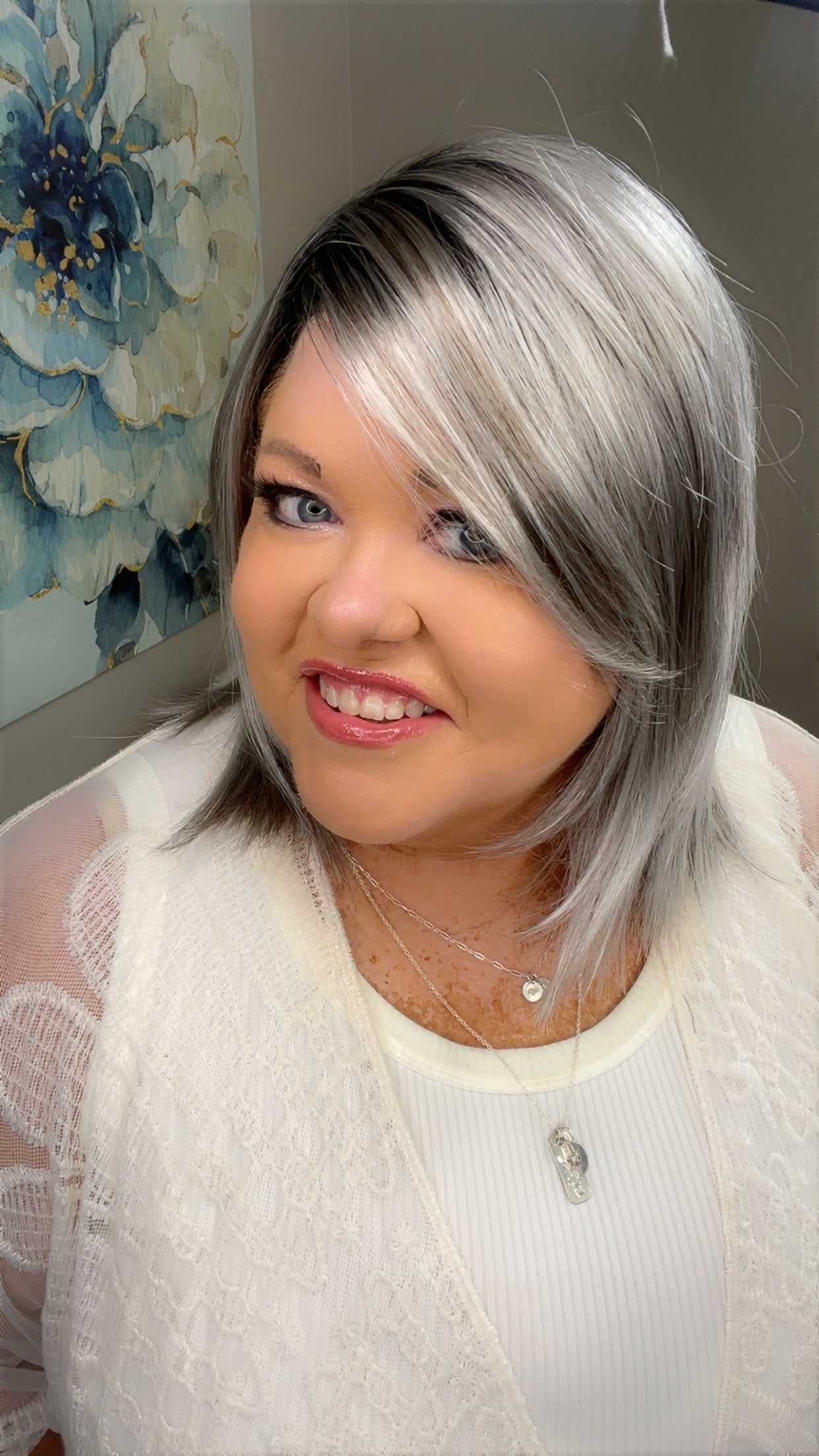 Tess Smoked Silver Cream NHS Signature Luxury Wig LW3 LC1