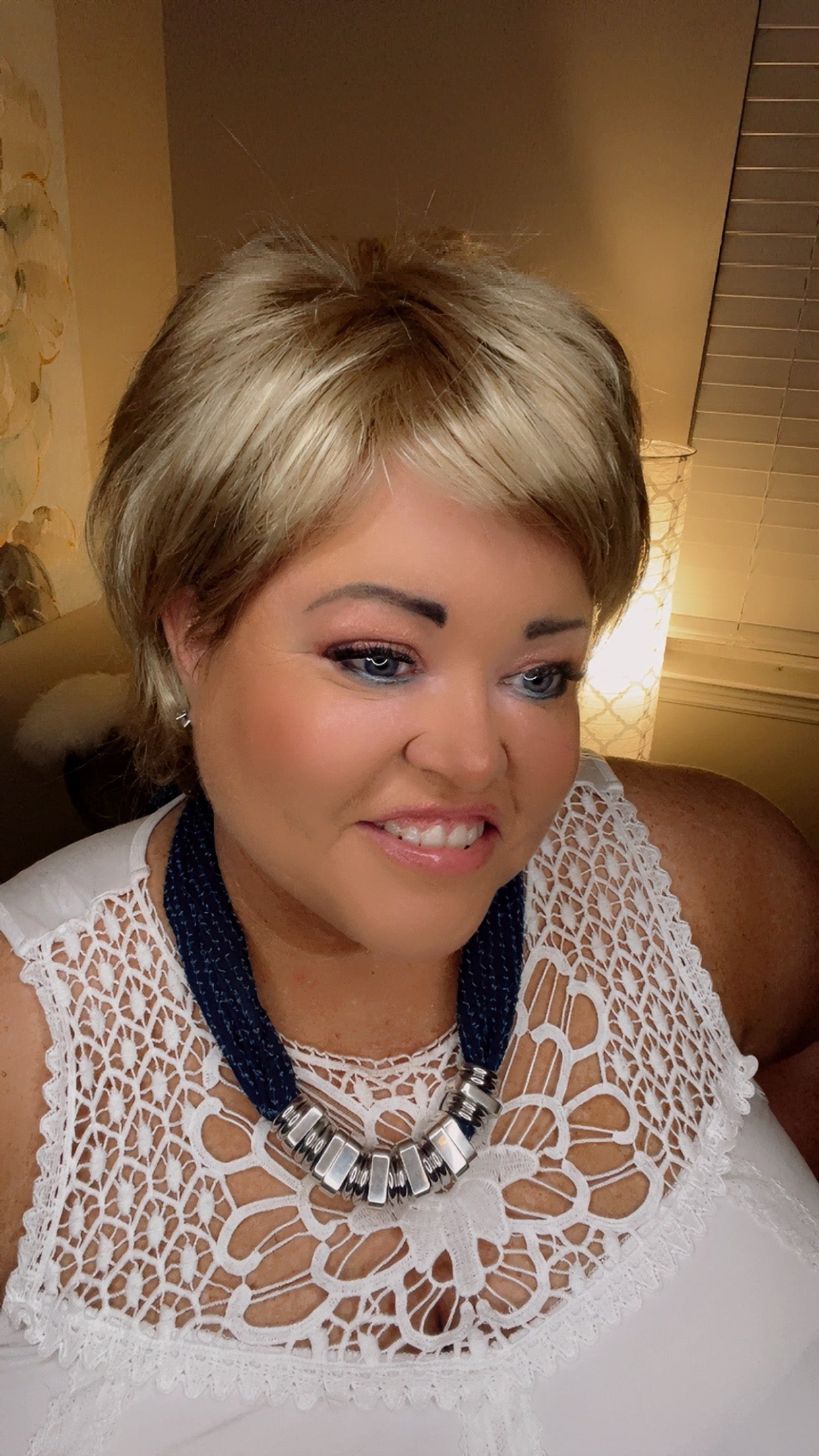 LOUISE SATIN GOLD NHS Premium Luxury Wig *Sample A NOT RETURNABLE* LW3