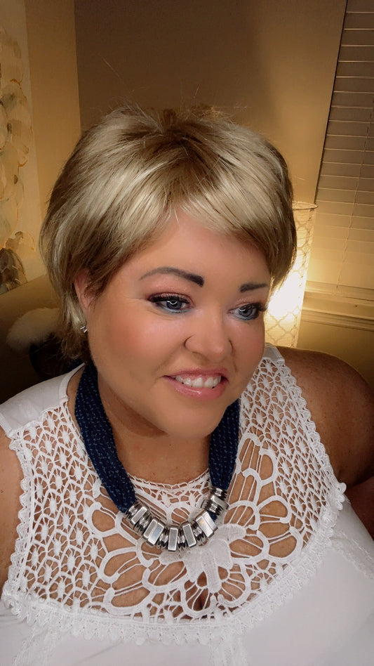 LOUISE SATIN GOLD NHS Premium Luxury Wig *Sample A NOT RETURNABLE* LW3