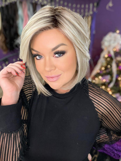 Kendra Buttermilk Blonde Hand-Tied HS Platinum Luxury Wig  *Sample G NOT RETURNABLE* LW3